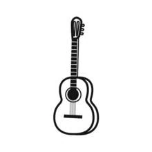 Coloriage Guitare acoustique debout