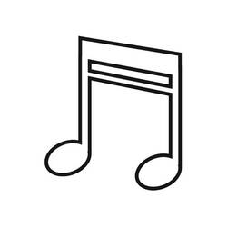 Coloriage Double note de musique