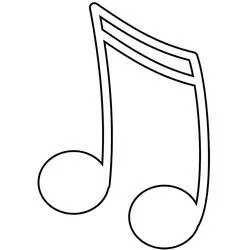 Coloriage Notes de musique doubles reliées
