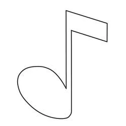 Coloriage Note de musique simple