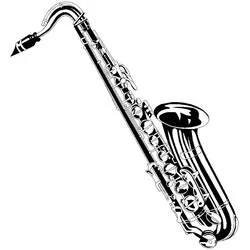 Coloriage Saxophone en diagonale