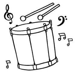 Coloriage Tambour #209565 à imprimer et colorier Coloriage Tambour #209565 à imprimer et colorier