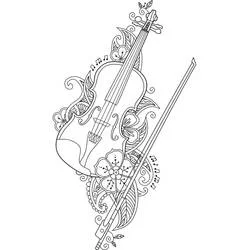 Violon - Coloriages gratuits à imprimer