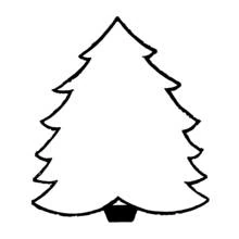 Coloriage Sapin de Noël au tracé simple