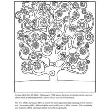 Coloriage Arbre aux branches en spirales