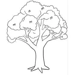 Illustration au trait Arbre (Nature et saisons) #190467 prête à colorier Illustration au trait Arbre (Nature et saisons) #190467 prête à colorier
