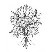 Bouquet de fleurs - Coloriages gratuits à imprimer
