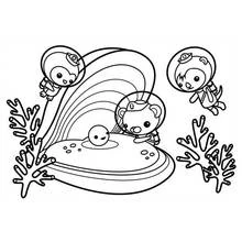 Coloriage Coquillage géant exploré par les Octonauts