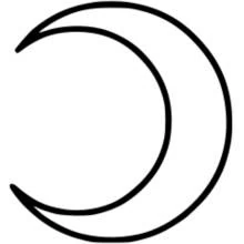 Croissant de Lune - Coloriages gratuits à imprimer