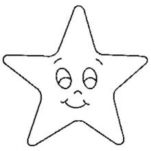 Coloriage Étoile souriante au visage joyeux