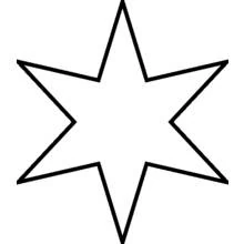 Coloriage Étoile à six branches