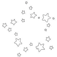 Coloriage Étoiles formant un cercle