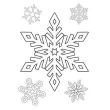 Flocon de Neige - Coloriages gratuits à imprimer