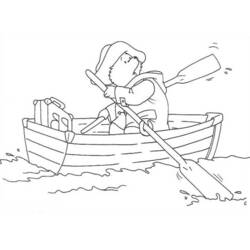 Coloriage Paddington Bear ramant sur le lac