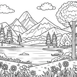 Coloriage Lac #207335 à imprimer et colorier