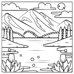 Coloriage Lac #207337 à imprimer et colorier