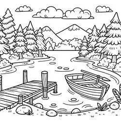 Coloriage Lac #207338 à imprimer et colorier