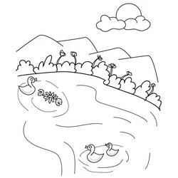 Coloriage Lac #207343 à imprimer et colorier