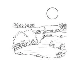 Coloriage Lac #207345 à imprimer et colorier