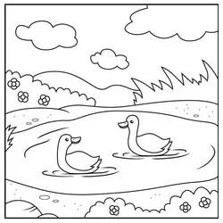Coloriage Lac #207347 à imprimer et colorier