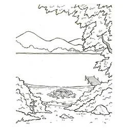 Coloriage Lac #207354 à imprimer et colorier