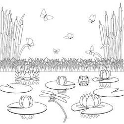 Coloriage Lac #207365 à imprimer et colorier