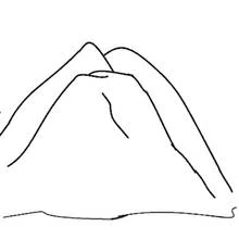 Coloriage Sommet de montagne simple
