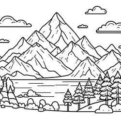 Coloriage Montagne #201831 à imprimer et colorier