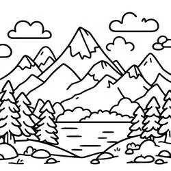 Coloriage Montagne #201832 à imprimer et colorier