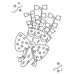 Coloriage Bouquet de Muguet avec un noeud