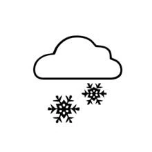 Coloriage Neige tombant d'un nuage