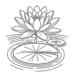 Coloriage Nénuphar #221884 à imprimer et colorier