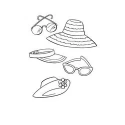 Coloriage Accessoires de plage