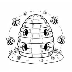 Ruche - Coloriages gratuits à imprimer