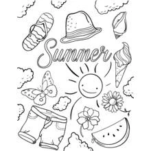 Saison Été - Coloriages gratuits à imprimer
