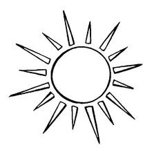 Coloriage Soleil aux rayons pointus