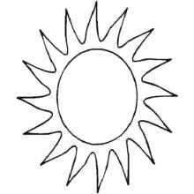 Coloriage Soleil aux rayons pointus