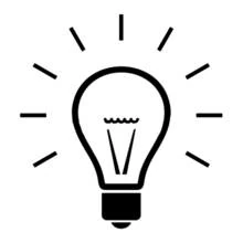 Coloriage Ampoule électrique allumée