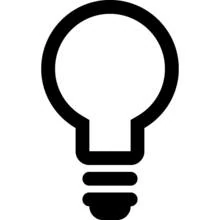 Coloriage Ampoule électrique en icône simple