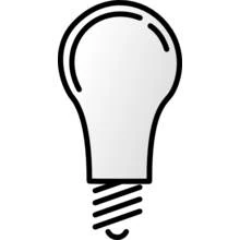 Coloriage Ampoule électrique simple non allumée