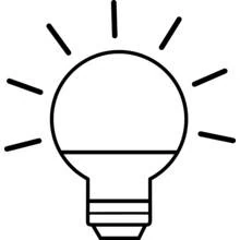 Ampoule électrique - Coloriages gratuits à imprimer
