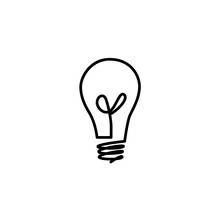 Coloriage Ampoule électrique simple avec filament en boucle