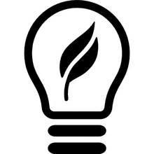 Coloriage Ampoule électrique avec une feuille à l'intérieur