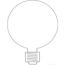 Coloriage Ampoule électrique ronde et simple
