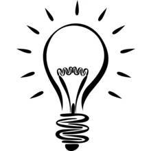 Coloriage Ampoule électrique qui brille