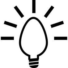 Coloriage Ampoule électrique qui brille