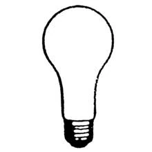 Coloriage Ampoule électrique simple