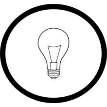 Coloriage Ampoule électrique dans un cercle