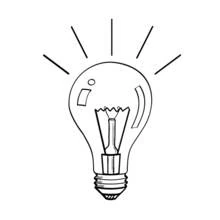 Coloriage Ampoule électrique qui brille