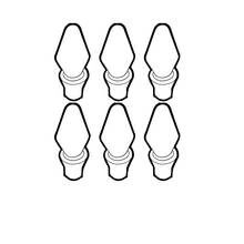 Coloriage Ampoule électrique répétée six fois façon guirlande de Noël